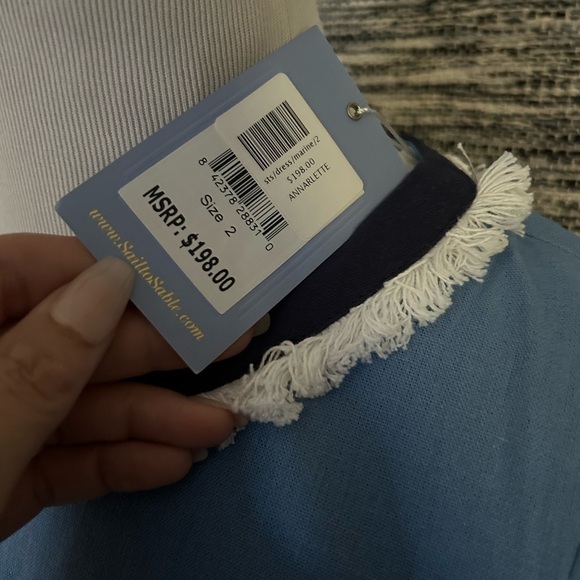 Sail to Sable blue fringe shirt dress NWT size 2 - Picture 3 of 7
